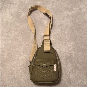 True Religion Sage Green Crossbody Bag